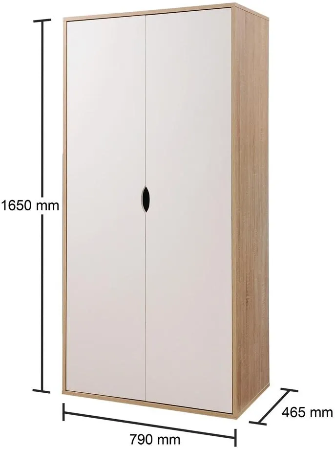 Allen 2 Door Wardrobe - White