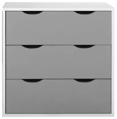 Allen 3 Drawer Small Chest - White
