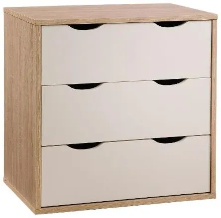 Allen 3 Drawer Small Chest - White