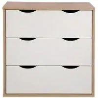 Allen 3 Drawer Small Chest - White