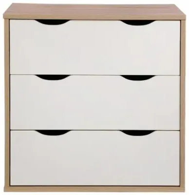 Allen 3 Drawer Small Chest - White image