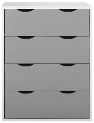 Allen 3+2 Drawer Chest - White
