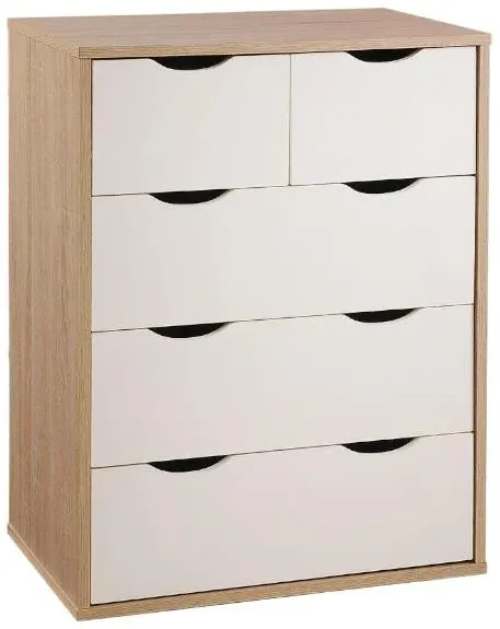 Allen 3+2 Drawer Chest - White