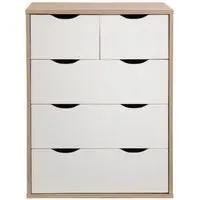 Allen 3+2 Drawer Chest - White