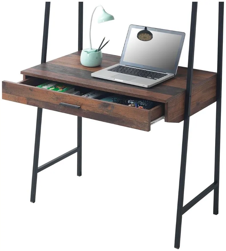 Alpena 1 Drawer Desk - Rustic Oak