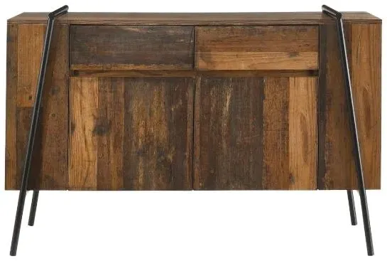 Alpena 120cm Sideboard with Storage - Rustic Oak