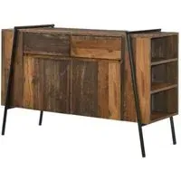 Alpena 120cm Sideboard with Storage - Rustic Oak