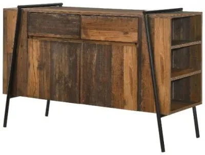 Alpena 120cm Sideboard with Storage - Rustic Oak