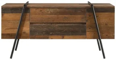 Alpena 120cm TV Unit with Drawers - Rustic Oak image