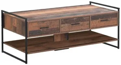 Alpena 3 Drawer Coffee Table - Rustic Oak image