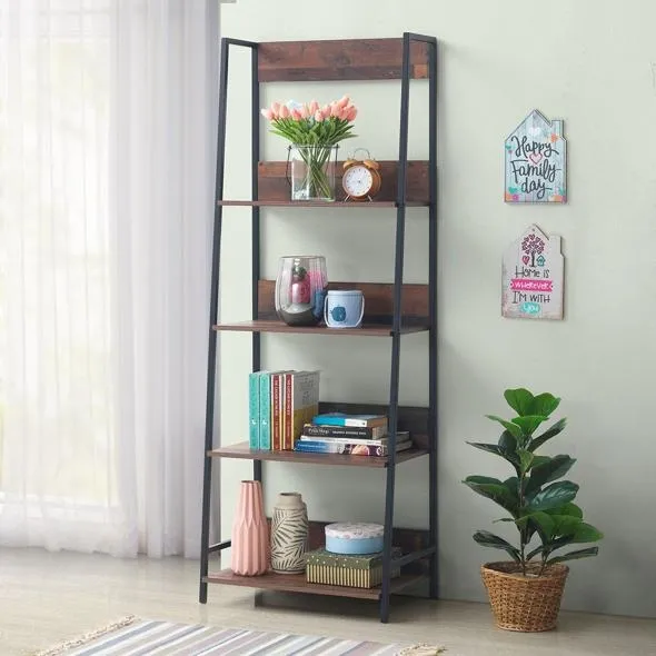 Alpena Open Shelving Unit - Rustic Oak