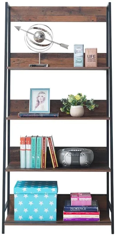 Alpena Wide Open Shelving Unit - Rustic Oak