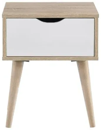 Anson 1 Drawer Lamp Table - Sonoma Oak, White