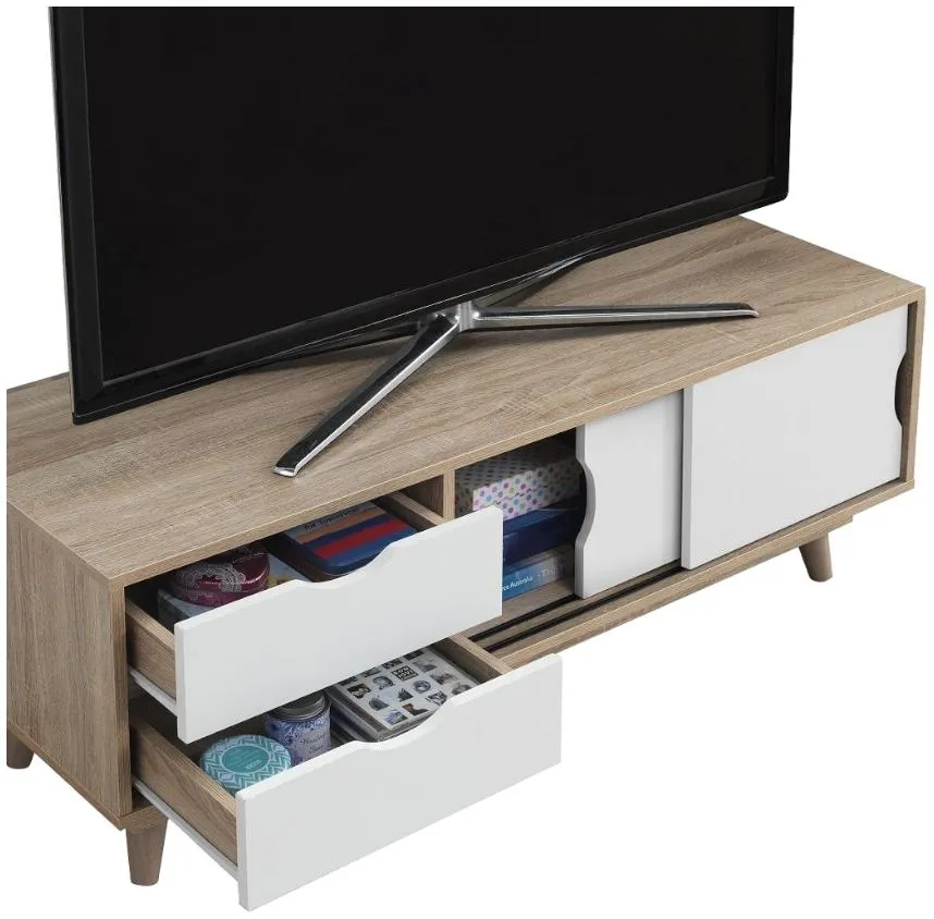 Anson 120cm TV Unit - Sonoma Oak and White
