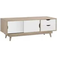 Anson 120cm TV Unit - Sonoma Oak and White