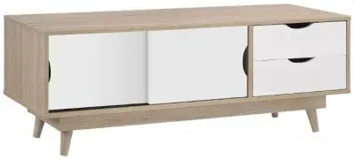 Anson 120cm TV Unit - Sonoma Oak and White