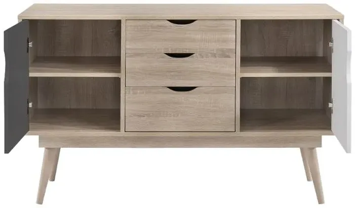 Anson 125cm 2 Door Sideboard - Sonoma Oak, White