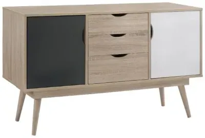 Anson 125cm 2 Door Sideboard - Sonoma Oak, White