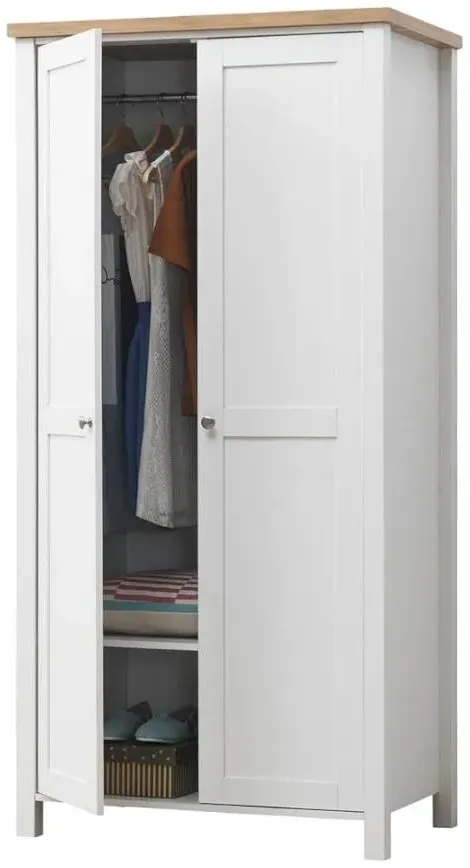 Arthur 2 Door Wardrobe - White
