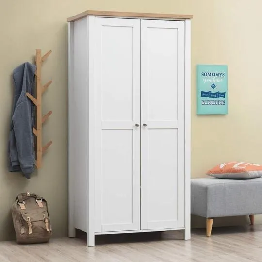 Arthur 2 Door Wardrobe - White