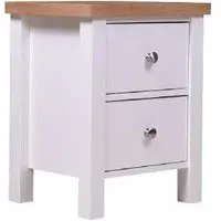 Arthur 2 Drawer Bedside Cabinet - White