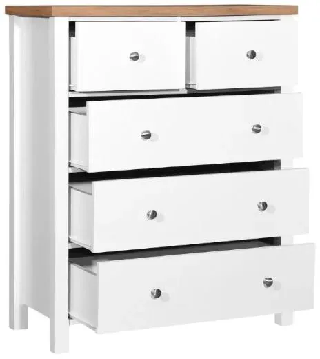 Arthur 2+3 Drawer Chest - White, Oak