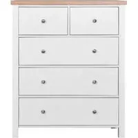 Arthur 2+3 Drawer Chest - White, Oak