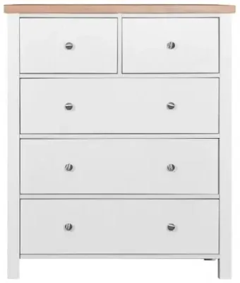 Arthur 2+3 Drawer Chest - White, Oak image