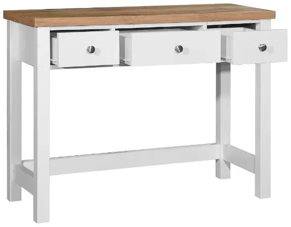Arthur 3 Drawer Dressing Table - White, Oak