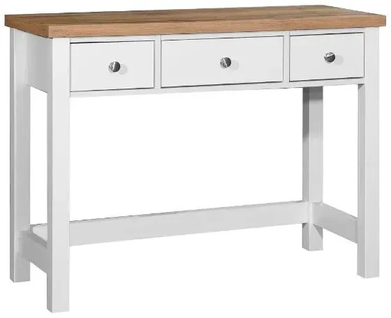 Arthur 3 Drawer Dressing Table - White, Oak