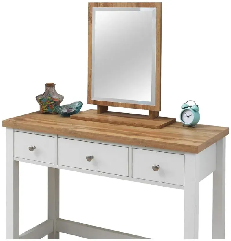 Arthur 3 Drawer Dressing Table - White, Oak