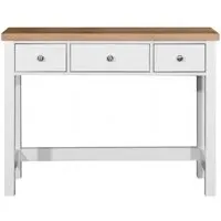 Arthur 3 Drawer Dressing Table - White, Oak