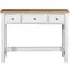 Arthur 3 Drawer Dressing Table - White, Oak