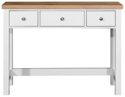 Arthur 3 Drawer Dressing Table - White, Oak image