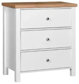 Arthur 3 Drawer Small Chest - White