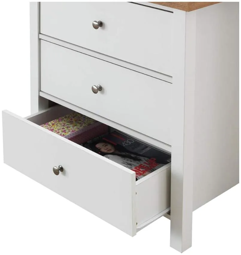 Arthur 3 Drawer Small Chest - White