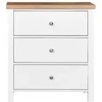 Arthur 3 Drawer Small Chest - White
