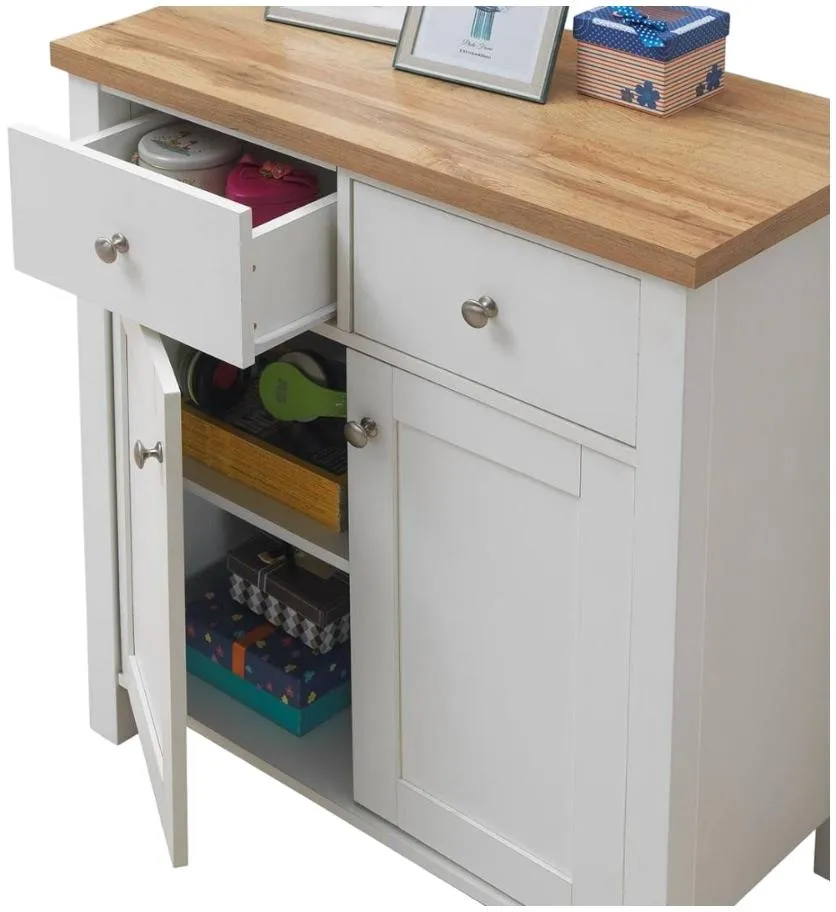 Arthur 80cm 2 Door Compact Sideboard - White