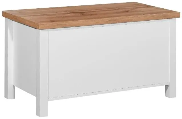 Arthur Blanket Box - White, Oak