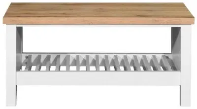 Arthur Coffee Table with Shelf - White image