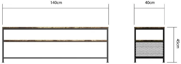 Barren TV Stand - Rustic Oak