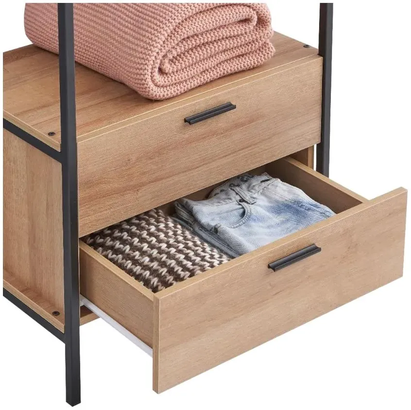 Craven 2 Drawer Open Wardrobe - Riviera Oak