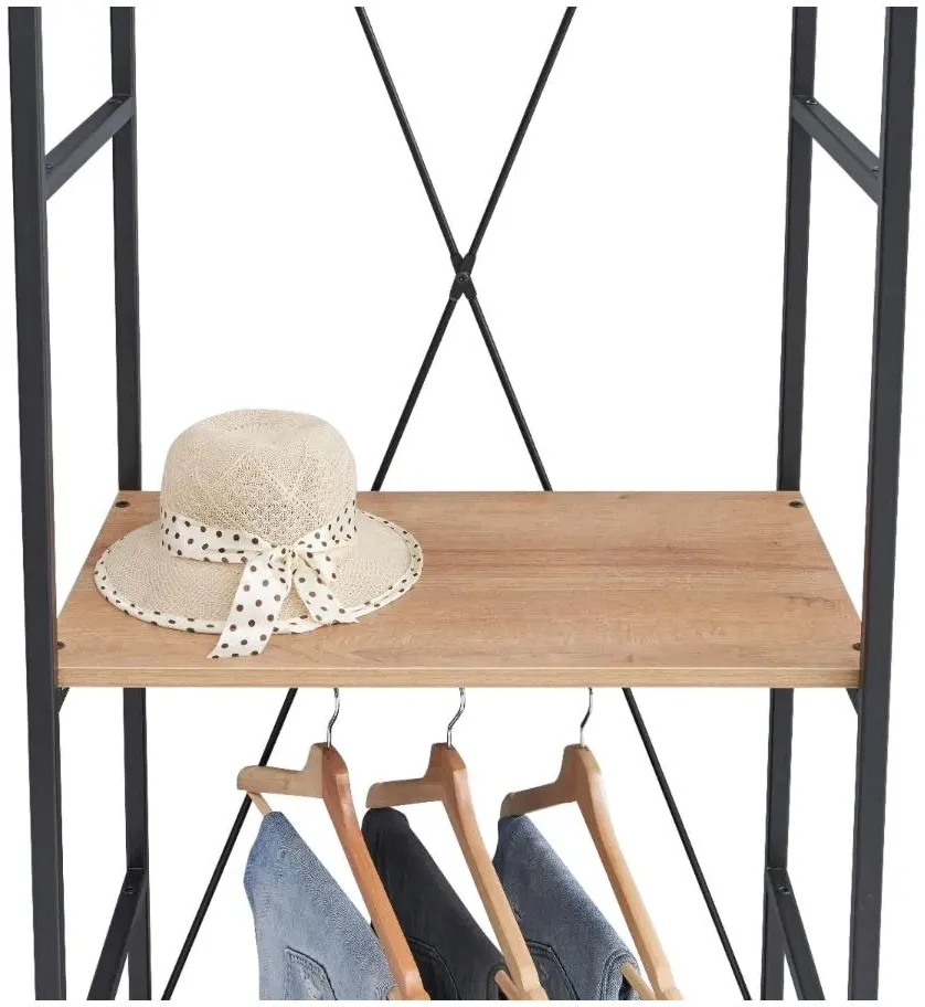 Craven 3 Shelves Open Wardrobe - Riviera Oak