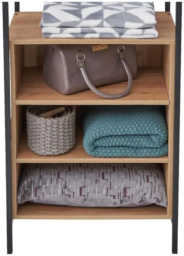 Craven 5 Shelves Open Wardrobe - Riviera Oak