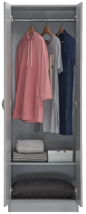 Edwards 2 Door Wardrobe - Grey
