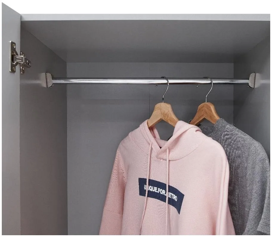 Edwards 3 Door Double Wardrobe - White