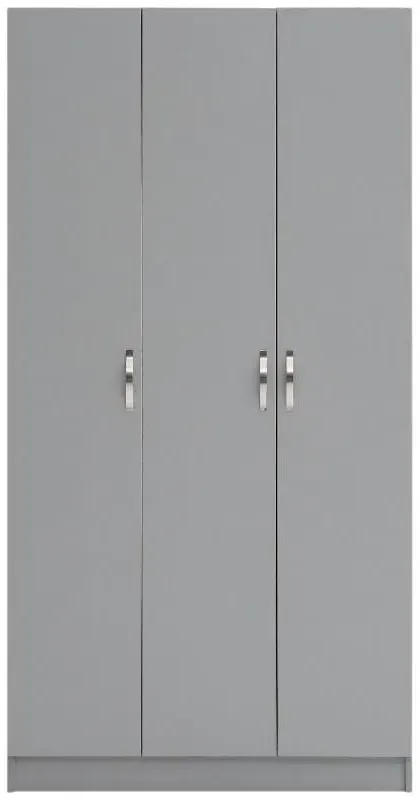 Edwards 3 Door Double Wardrobe - White