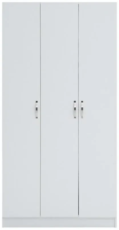 Edwards 3 Door Double Wardrobe - White