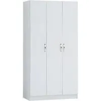 Edwards 3 Door Double Wardrobe - White