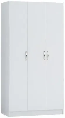 Edwards 3 Door Double Wardrobe - White image